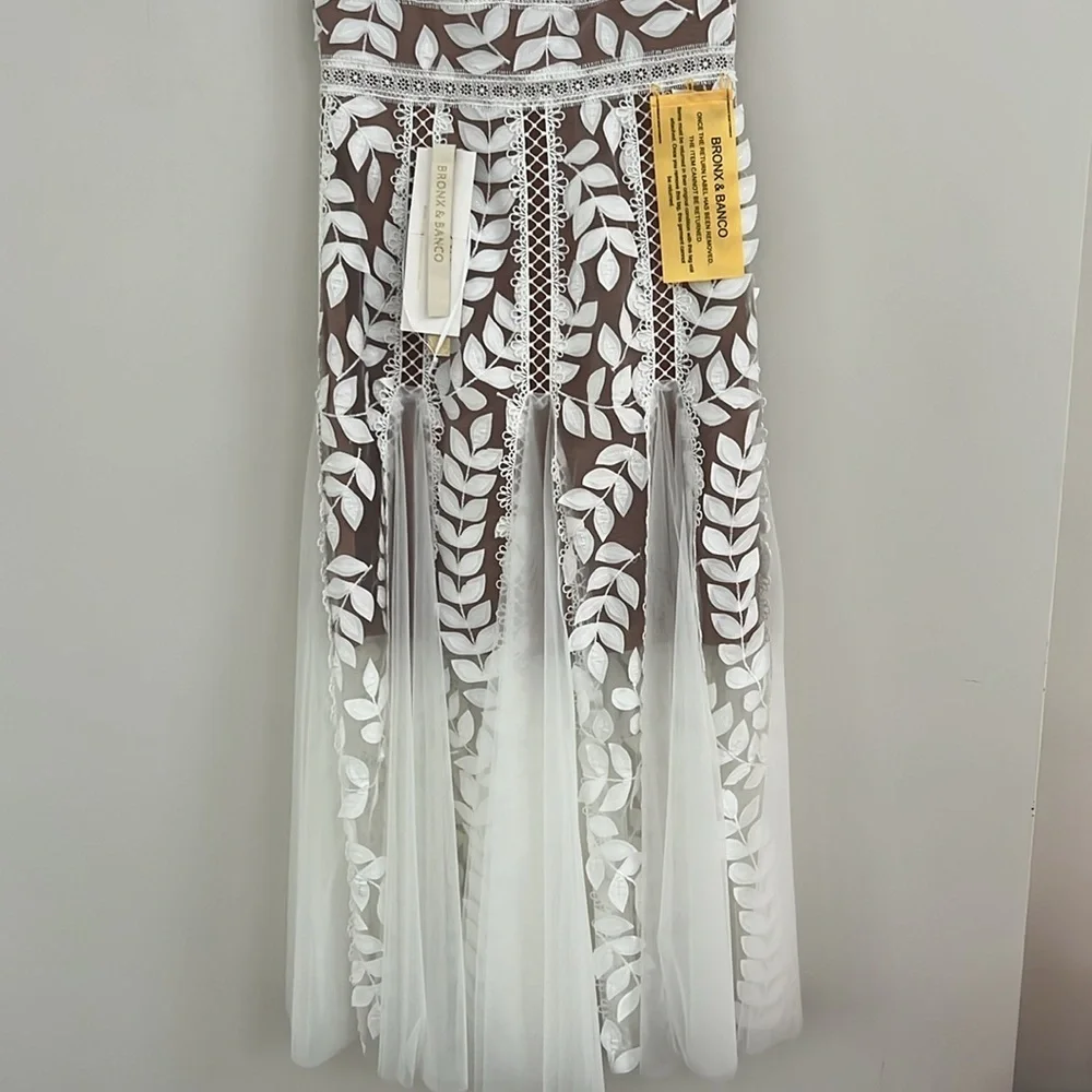 Bronx and Banco White Lace Midi Dress - Picture 7 of 13